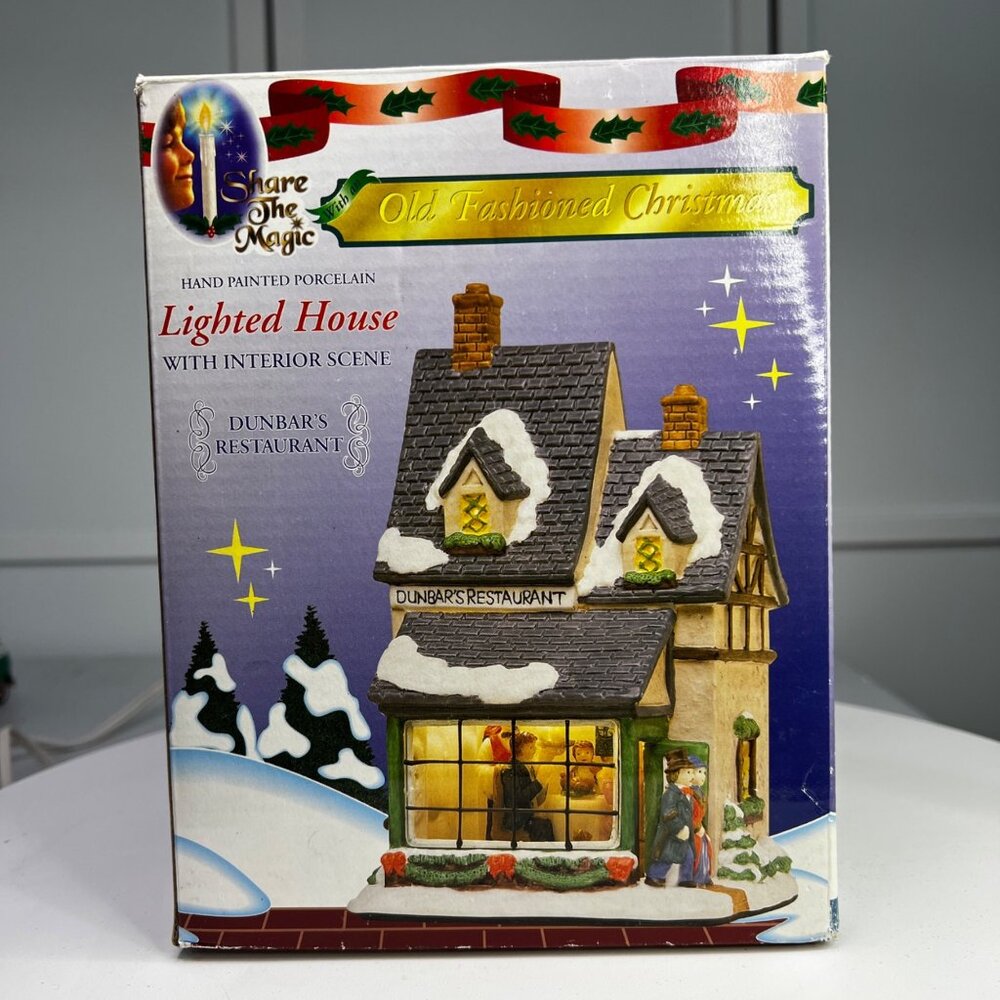 Chadwick-Miller Dunbars Restaurant Christmas Village Lighted Building 1997 - Picture 3 of 14